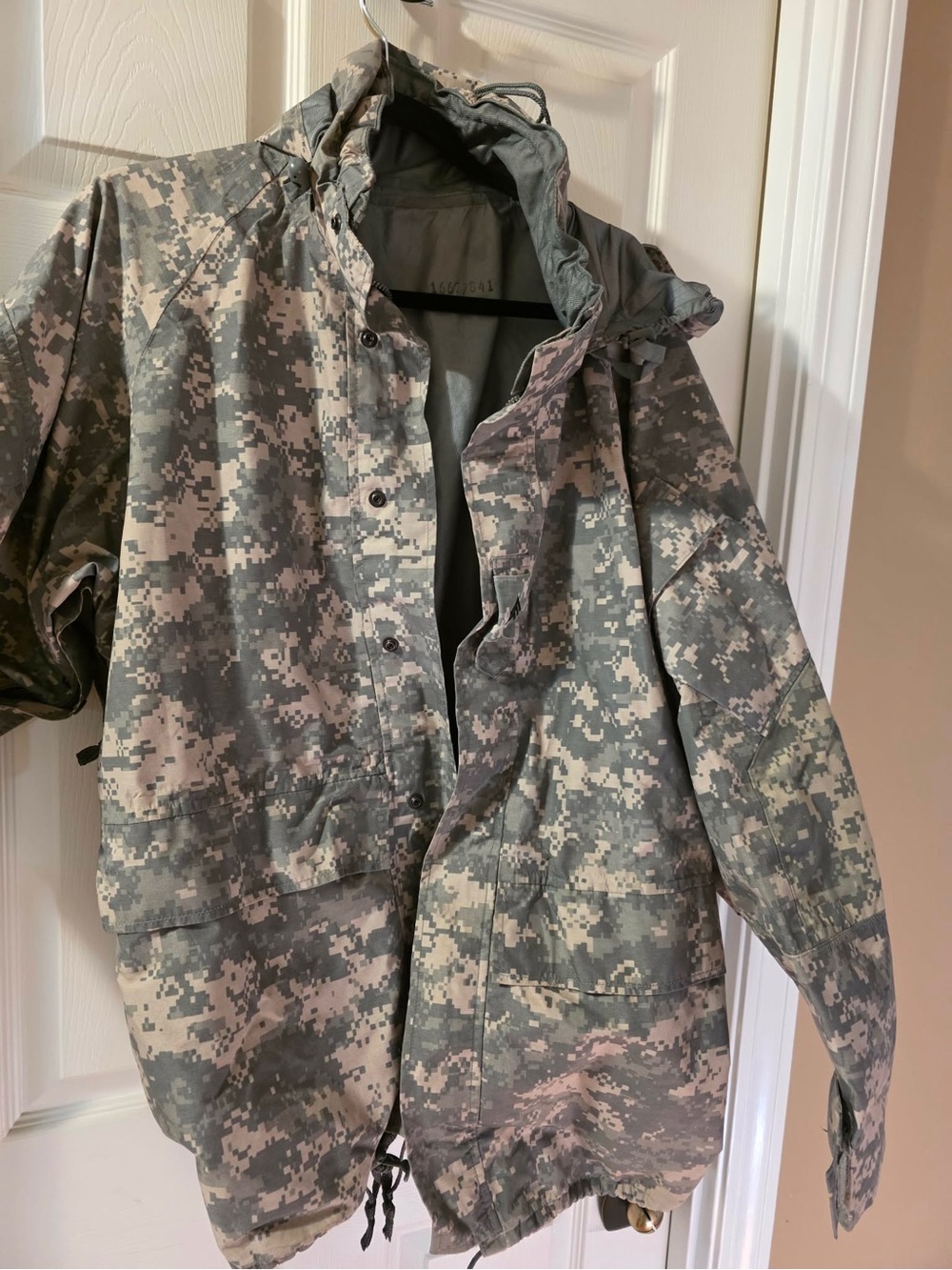 Digital Camo Military-Style Jacket - Green/Tan